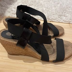 Black Espadrille Wedges